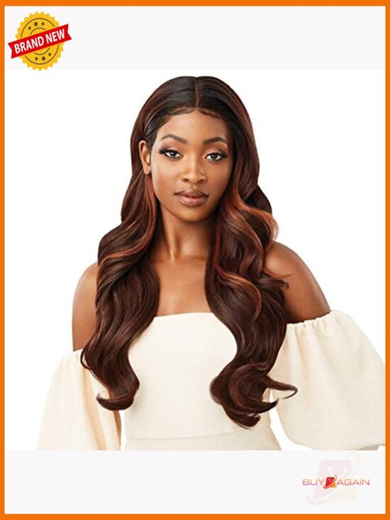 Lace Front Wig with Pre-Plucked Hairline, Heat Resistant Wavy Hair, 180%